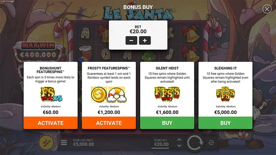 Le Santa slot bonus buy