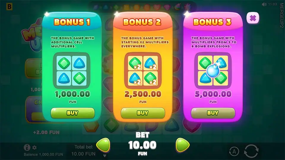 Merge Up 2 slot bonus buy