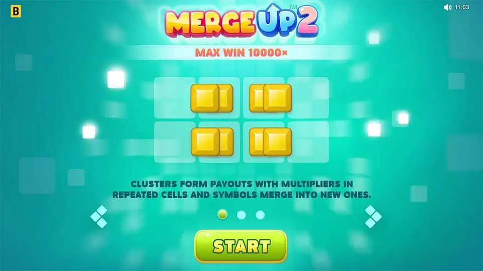 Merge Up 2 slot intro screen