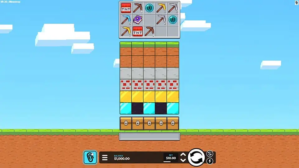 Minedrop slot game preview