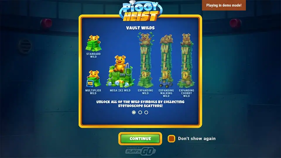 Piggy Heist slot intro screen 1