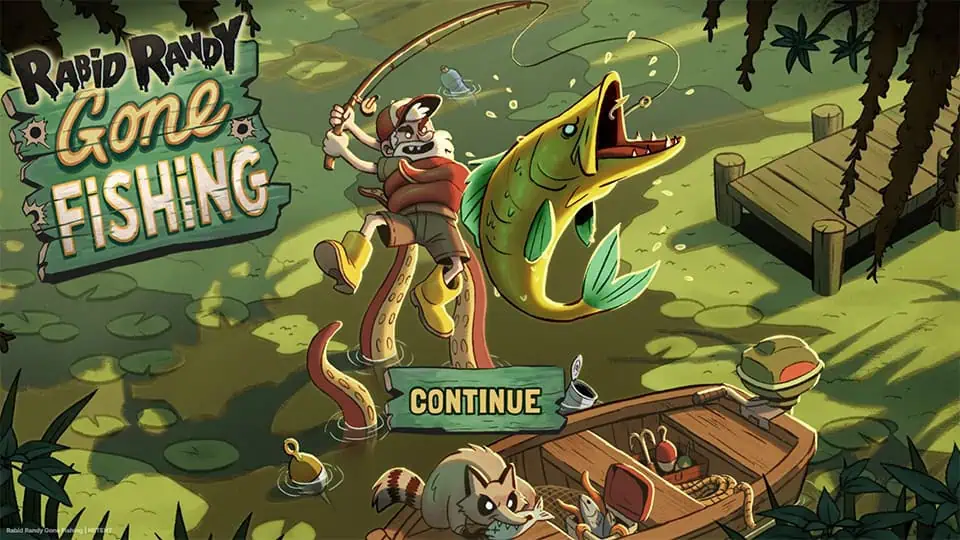 Rabid Randy Gone Fishing slot intro screen