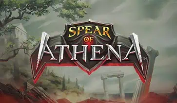Spear of Athena logo with ancient ruins and battle-scarred temple in the background.