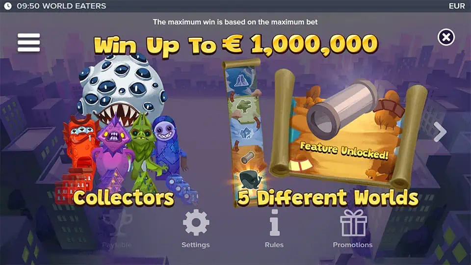 World Eaters slot intro screen