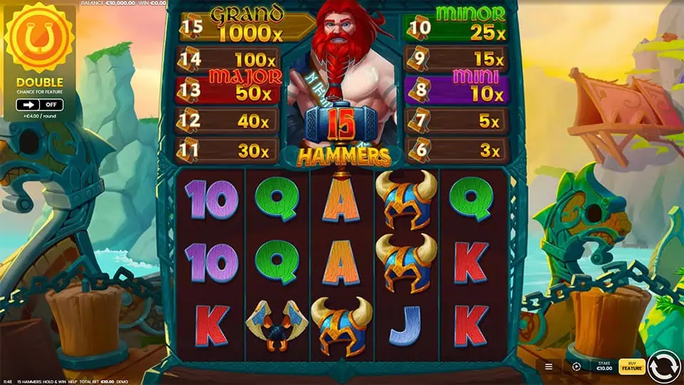 15 Hammers Hold Win slot game preview