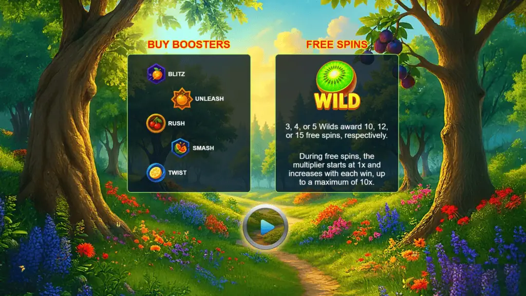 18gaming fruit burst bonanza intro screen
