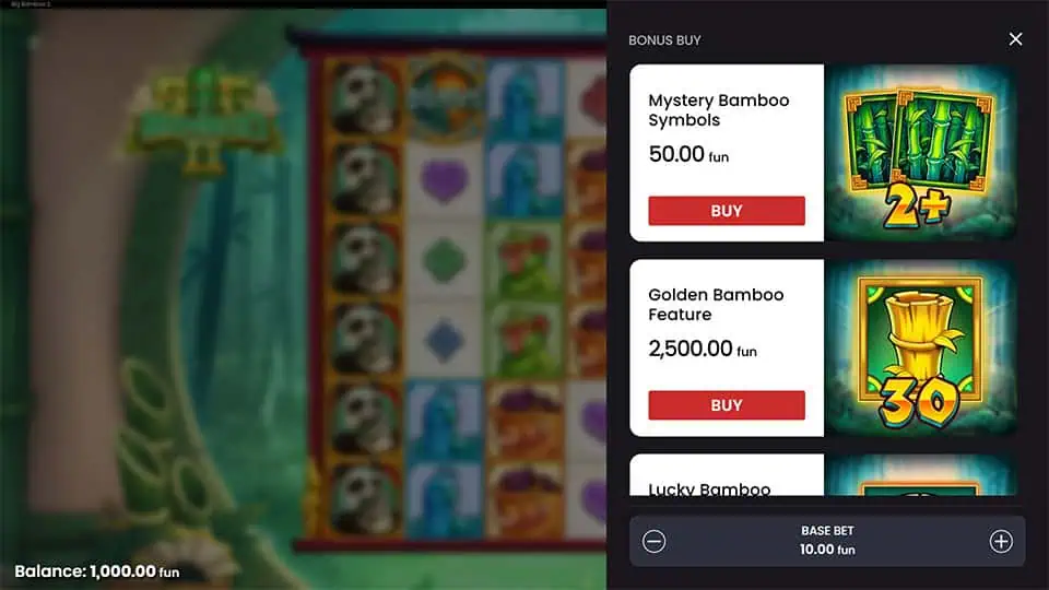 Big Bamboo 2 slot bonus buy