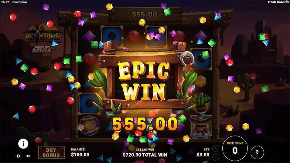 Boomtown slot big win