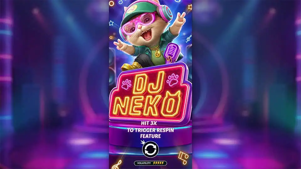 DJ Neko slot intro screen