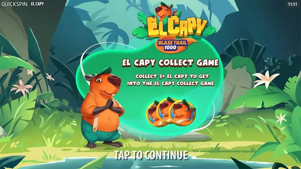 El Capy slot intro screen 1
