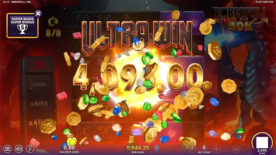 Emberfall 40K slot big win