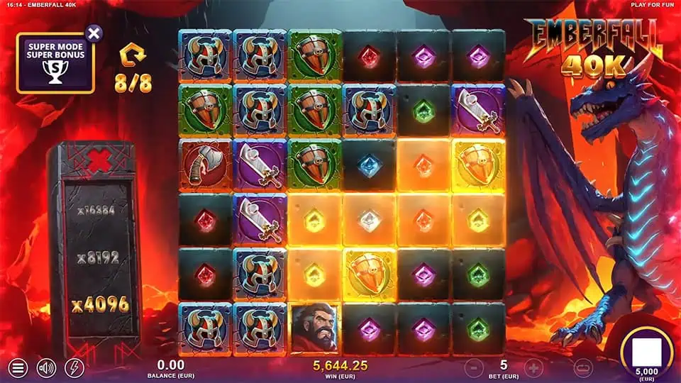 Emberfall 40K slot feature 2x2 square