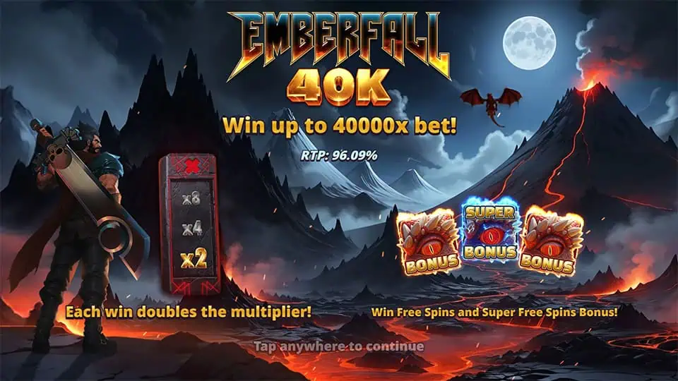 Emberfall 40K slot homepage
