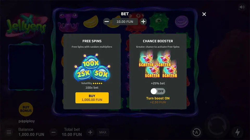 Jellyens X slot bonus buy