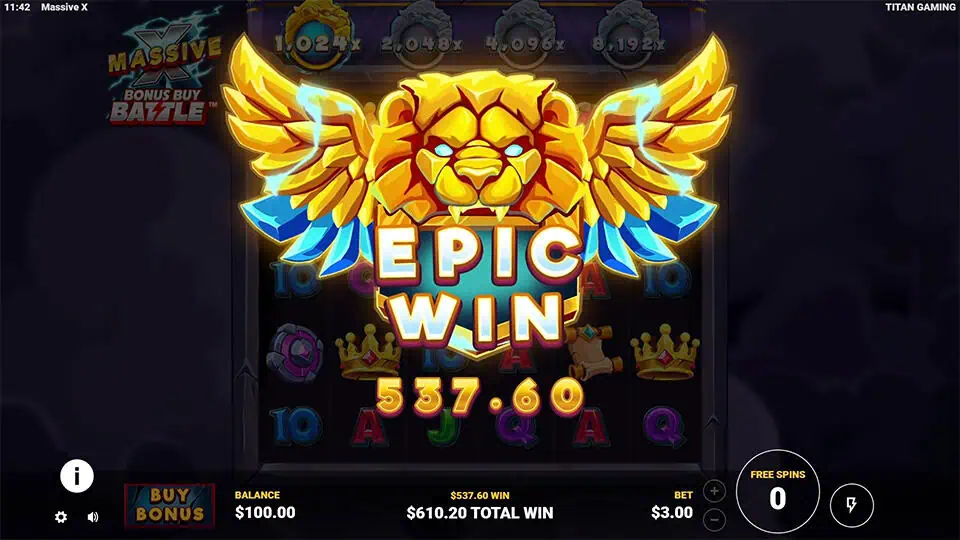 Massive X slot big win