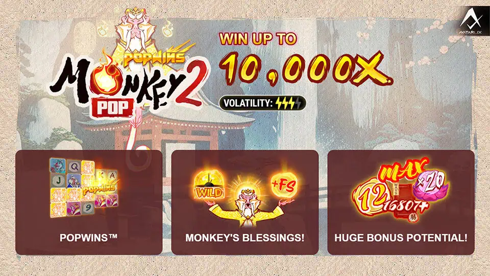 MonkeyPop 2 slot intro screen 1