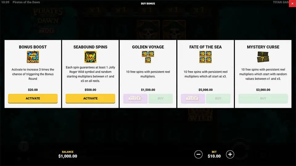 Pirates of the Dawn slot bonus buy