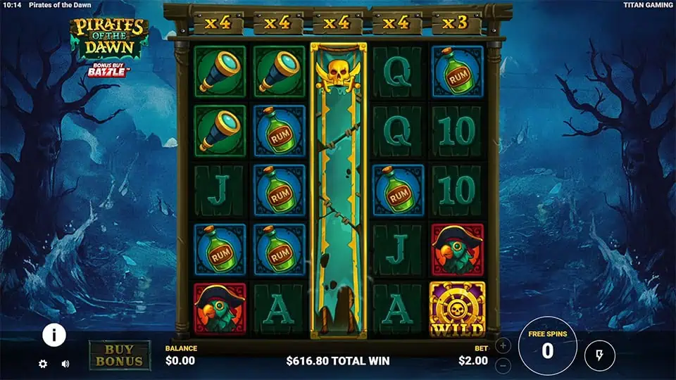 Pirates of the Dawn slot feature expanding wild