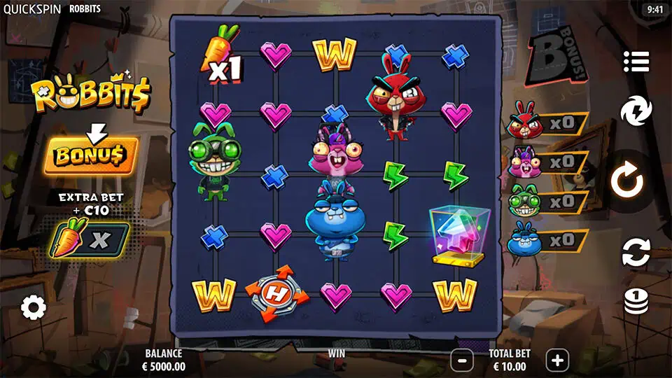 Robbits slot game preview