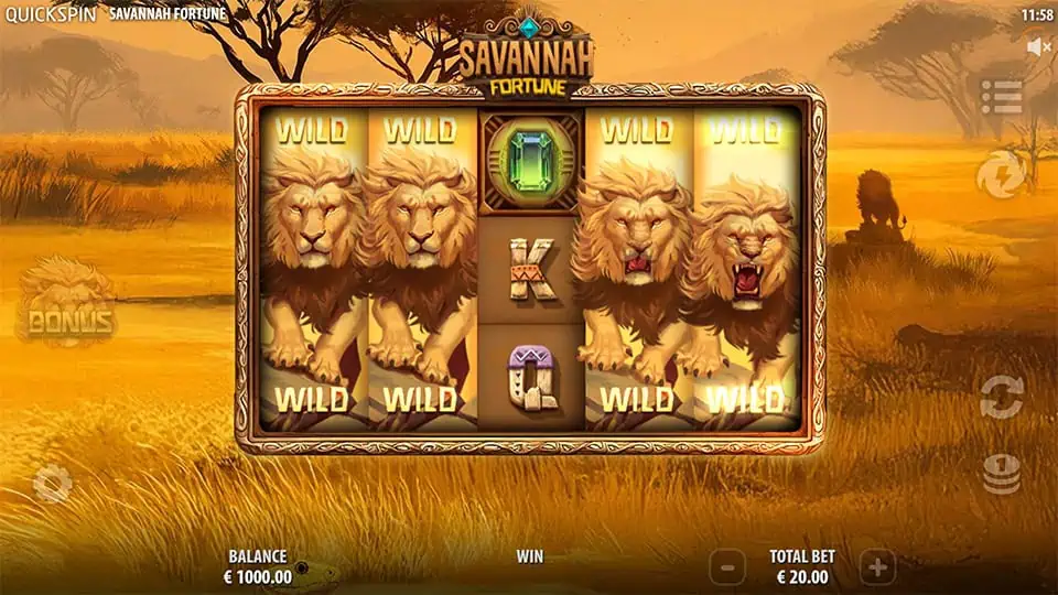 Savannah Fortune slot feature wild reel 1