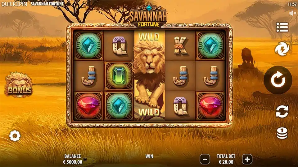 Savannah Fortune slot game preview