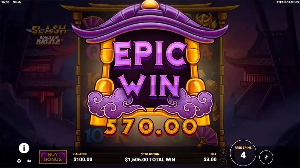 Slash slot big win