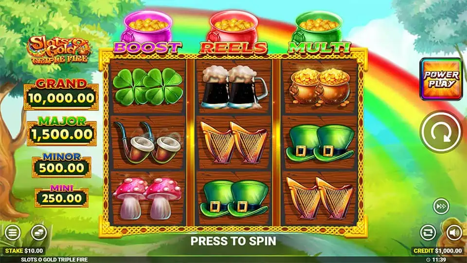 Slots O Gold Triple Fire slot game preview 1