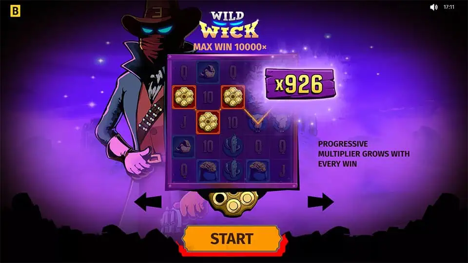 Wild Wick slot intro screen 1