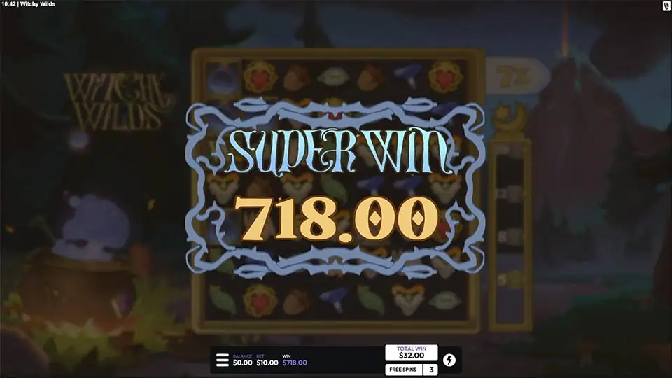 Witchy Wilds slot big win
