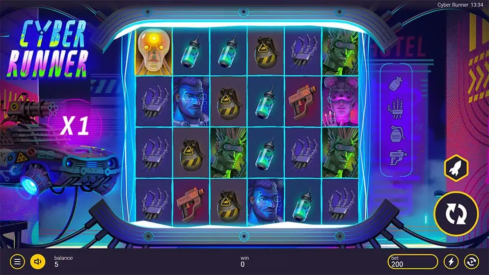 Cyber Runner slot game preview