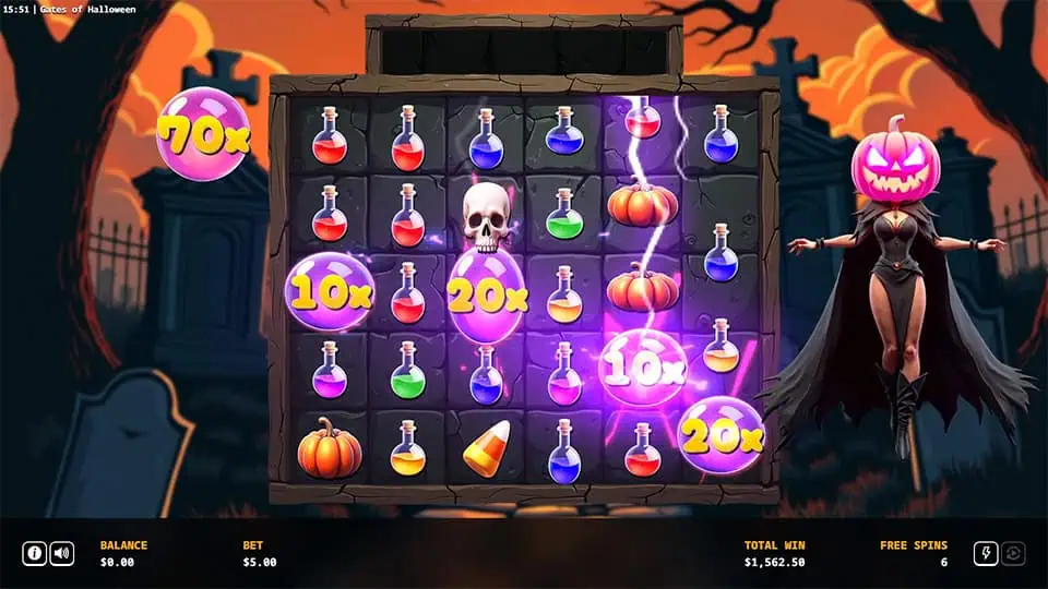 Gates of Halloween slot feature multiplier