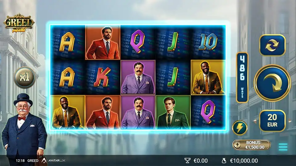 Greed slot game preview