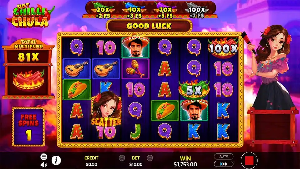Hot Chilli Chula slot feature chilli multiplier