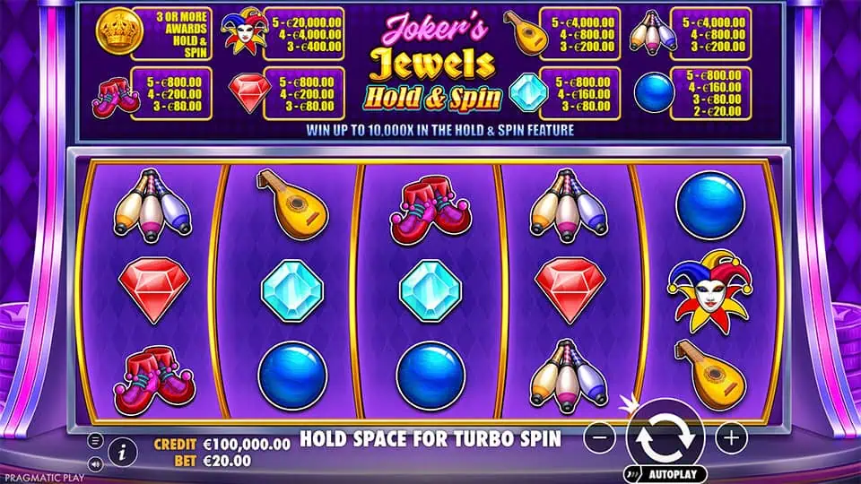 Jokers Jewels Hold Spin slot game preview 1