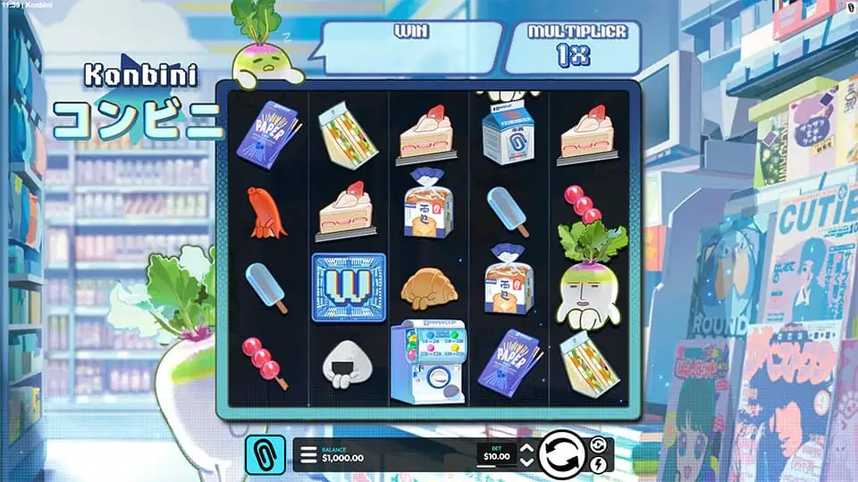 Konbini slot game preview
