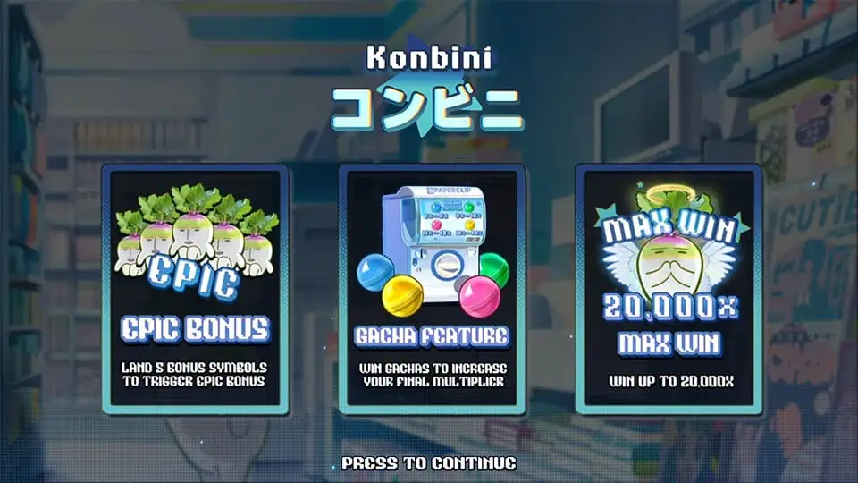 Konbini slot intro screen