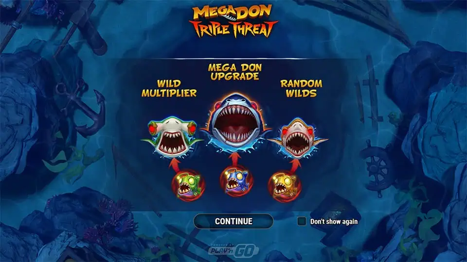 Mega Don Triple Threat slot intro screen