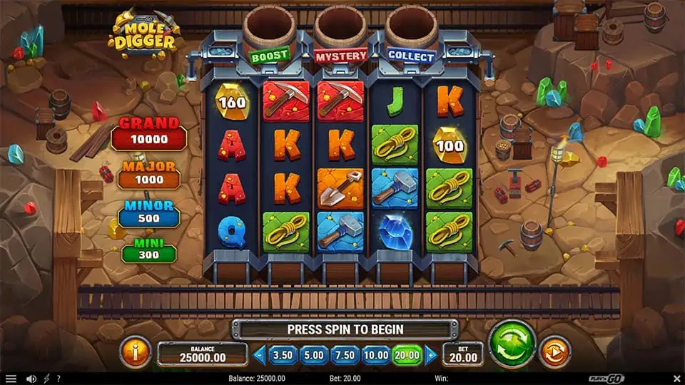 Mole Digger slot game preview