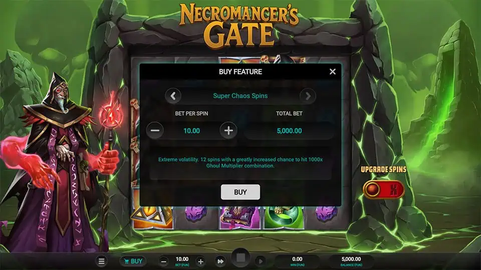 Necromancers Gate slot bonus buy