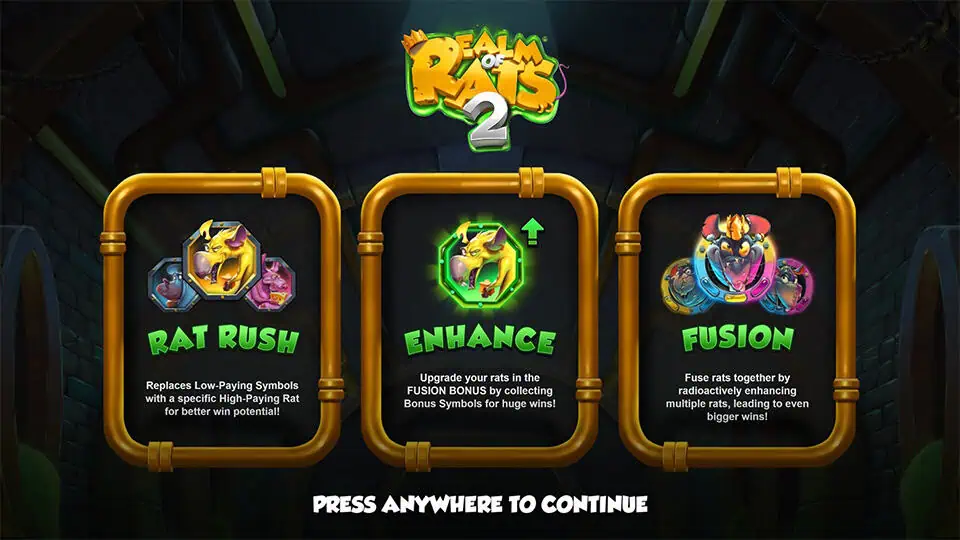 Realm of Rats 2 slot intro screen 1