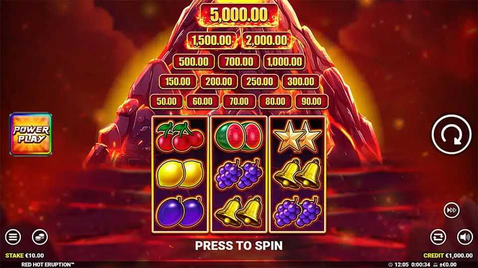 Red Hot Eruption slot game preview