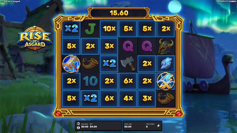 Rise of Asgard slot feature hammer