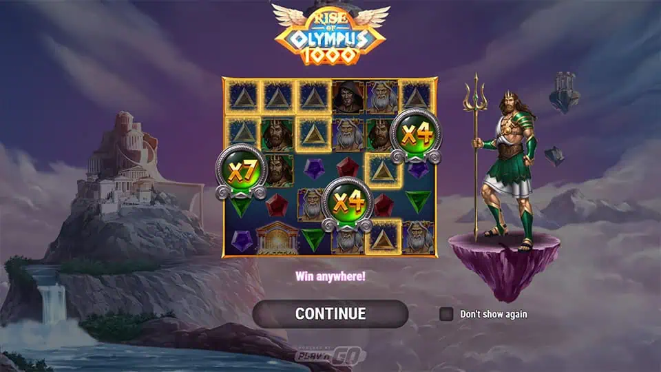 Rise of Olympus 1000 slot intro screen