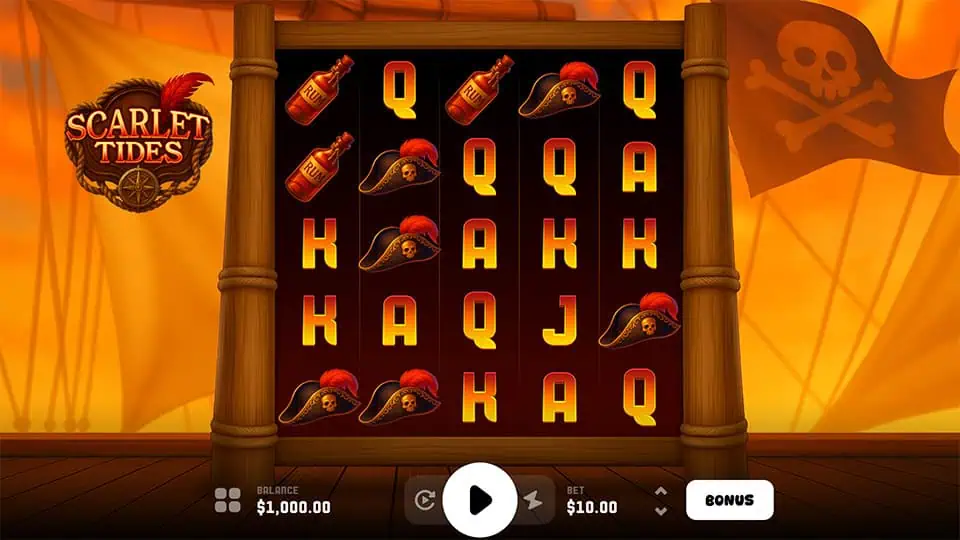 Scarlet Tides slot game preview