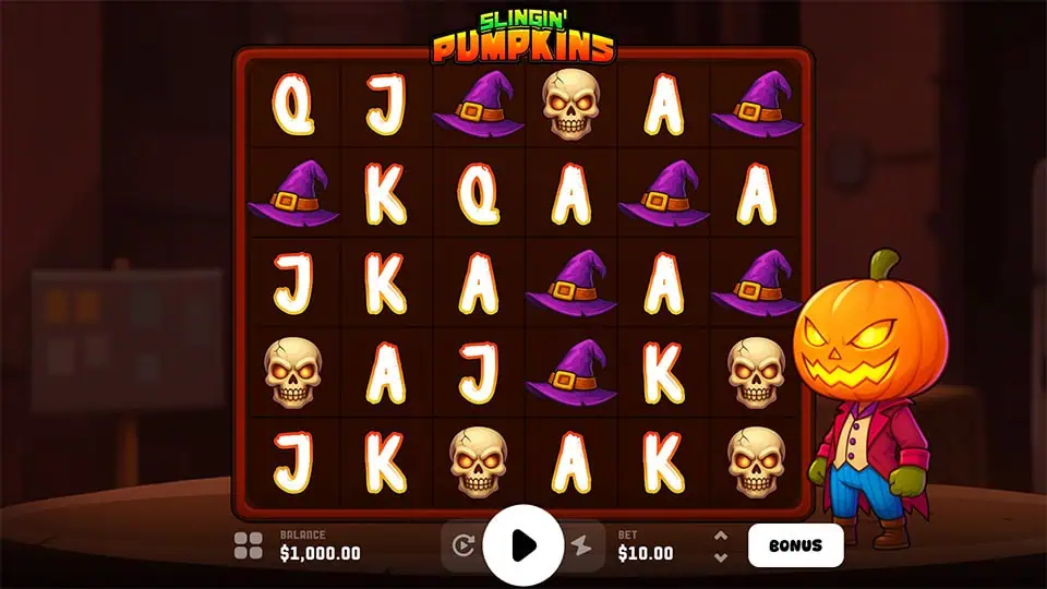 Slingin Pumpkins slot game preview