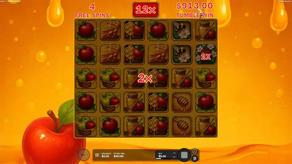 Sweet Harvest slot feature multiplier