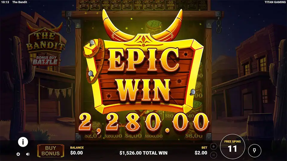 The Bandit slot big win