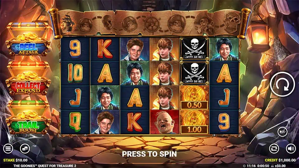 The Goonies Quest for Treasure 2 slot game preview