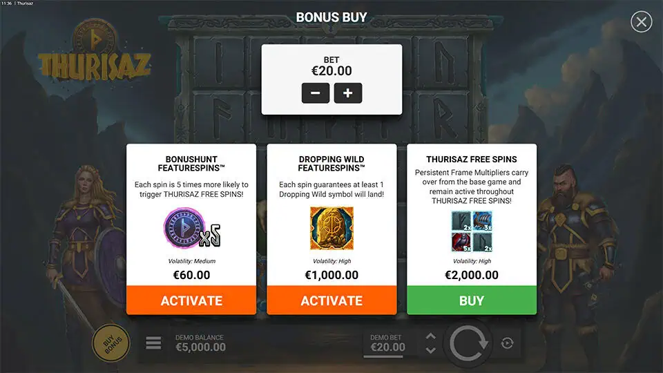 Thurisaz slot bonus buy