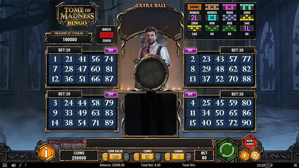 Tome of Madness Bingo slot game preview
